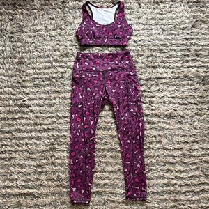 Vibrant Leopard Print Sports Set